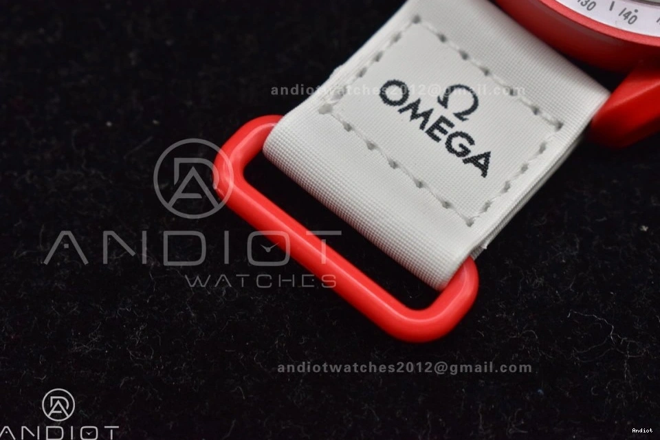 Quartz Strap x Swatch Moonwatch Mission Nylon Mars to Omega Bioceramic on 1229
